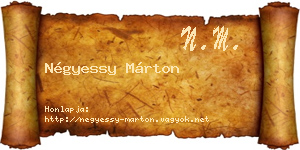 Négyessy Márton névjegykártya